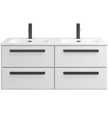 Тумба под раковину Cezares Eco-Cer-N 120 ECO-CER-N-1200-4C-SO-2-BL подвесная Bianco Lucido без ручек