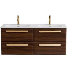 Тумба под раковину Cezares Eco-Cer-N 120 ECO-CER-N-1200-4C-SO-2-NCS-P подвесная Орех шоколад Софт без ручек