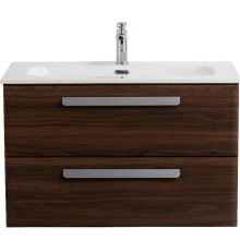 Тумба под раковину Cezares Eco-Cer-N 80 ECO-CER-N-800-2C-SO-NCS-P подвесная Орех шоколад Софт без ручек