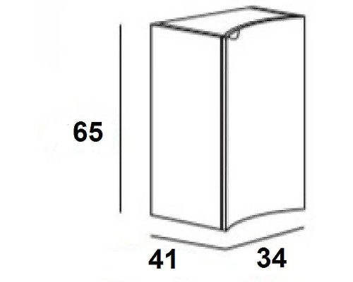 Подвесной шкаф Cezares Rialto 34 R 55174 Grafite