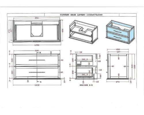 Подвесной шкаф Cezares Tiffany 34 54961 Nero grafite