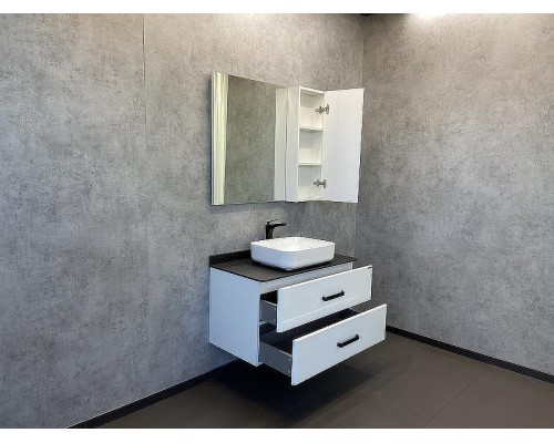 Зеркало со шкафом Comforty Амстердам 95 00004143986 Белый глянец