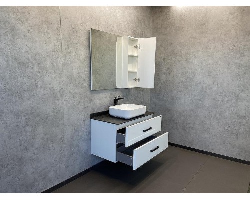 Зеркало со шкафом Comforty Амстердам 95 00004143986 Белый глянец