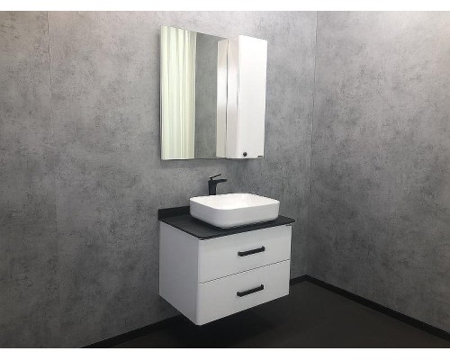 Зеркало со шкафом Comforty Амстердам 75 00004144209 Белый глянец