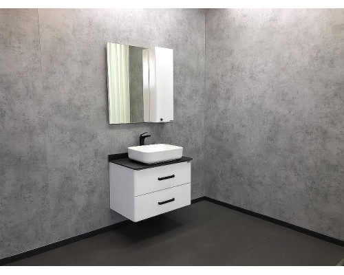 Зеркало со шкафом Comforty Амстердам 75 00004144209 Белый глянец