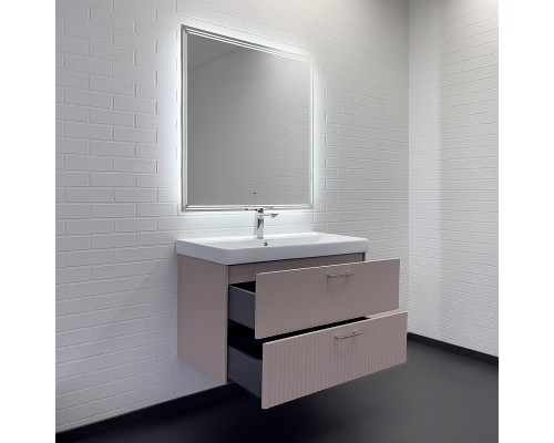 Тумба с раковиной Comforty Ангара 90П 00-00021036 подвесная Дуб латте