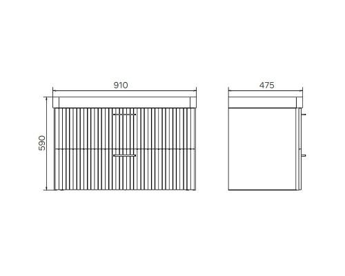 Тумба с раковиной Comforty Ангара 90П 00-00021036 подвесная Дуб латте