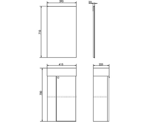 Зеркало Comforty Асти 40 00-00012834 Белое