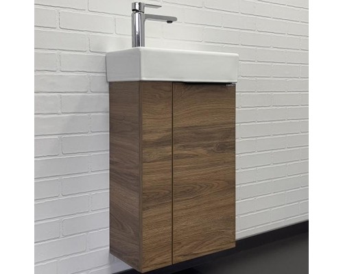 Тумба с раковиной Comforty Асти 40 00-00015420 подвесная Дуб темно-коричневый