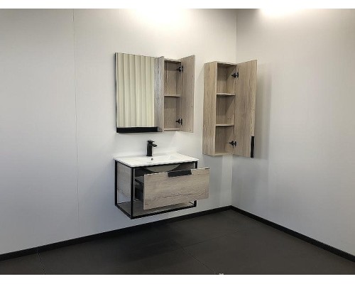 Зеркало со шкафом Comforty Бонн 75 00-00001950 Дуб дымчатый