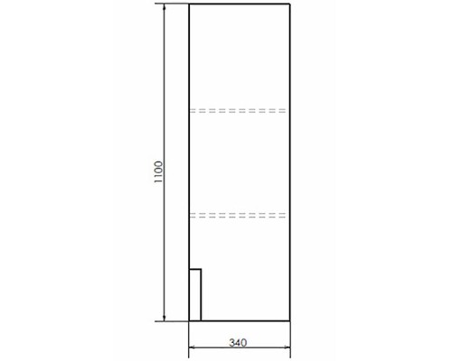 Шкаф пенал Comforty Бонн 35 00-00008476 подвесной Дуб дымчатый