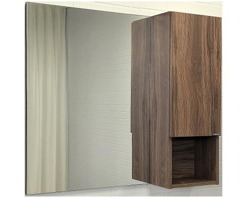 Зеркало со шкафом Comforty Бордо 90 00-00006663 Дуб тёмно-коричневый