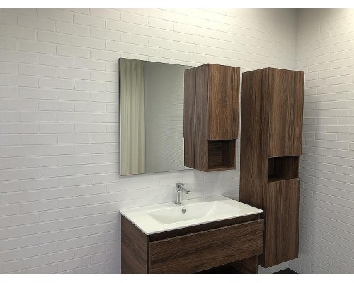 Зеркало со шкафом Comforty Бордо 90 00-00006663 Дуб тёмно-коричневый