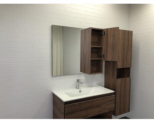 Зеркало со шкафом Comforty Бордо 90 00-00006663 Дуб тёмно-коричневый