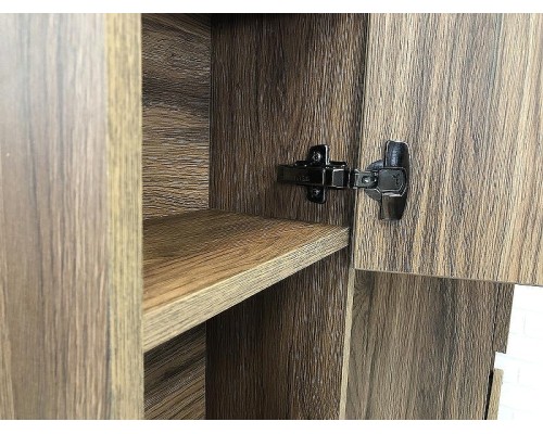 Зеркало со шкафом Comforty Бордо 90 00-00006663 Дуб тёмно-коричневый
