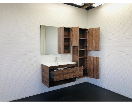 Шкаф пенал Comforty Бордо 40 00-00007266 подвесной Дуб темно-коричневый