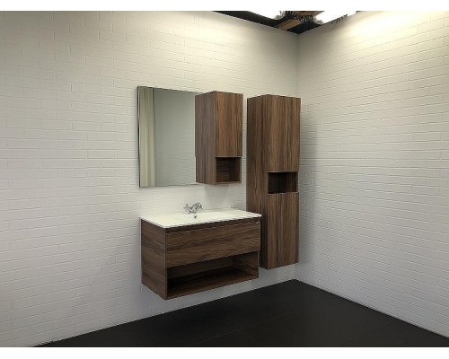 Шкаф пенал Comforty Бордо 40 00-00007266 подвесной Дуб темно-коричневый