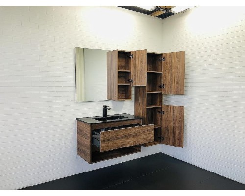 Шкаф пенал Comforty Бордо 40 00-00007266 подвесной Дуб темно-коричневый