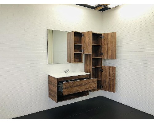 Шкаф пенал Comforty Бордо 40 00-00007266 подвесной Дуб темно-коричневый