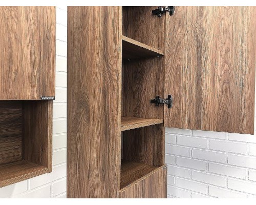 Шкаф пенал Comforty Бордо 40 00-00007266 подвесной Дуб темно-коричневый