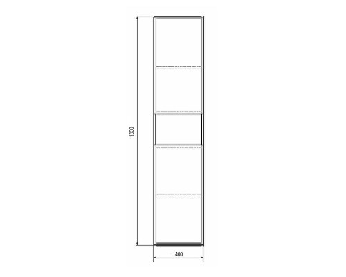 Шкаф пенал Comforty Бордо 40 00-00007266 подвесной Дуб темно-коричневый