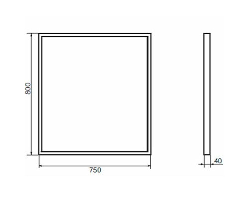 Зеркало Comforty Бредфорд 75 00-00009966 Серый графит
