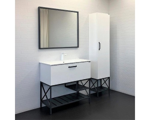 Шкаф пенал Comforty Бредфорд 40 00-00009884 Белый глянец