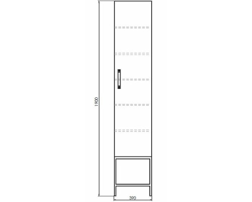 Шкаф пенал Comforty Бредфорд 40 00-00009884 Белый глянец