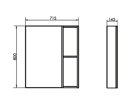 Зеркальный шкаф Comforty Дуэт 75 00-00009924 Дуб натуральный
