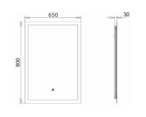 Зеркало Comforty Эдельвейс 65 00-00014153 с подсветкой с бесконтактным выключателем
