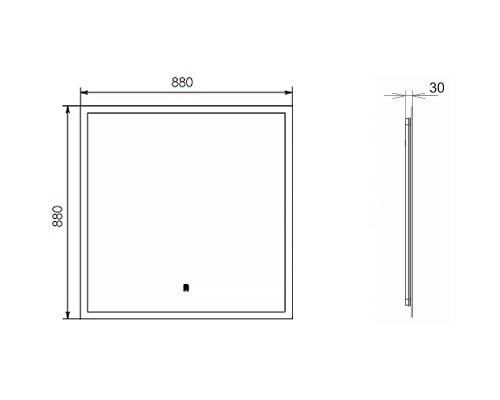 Зеркало Comforty Эдельвейс 90Э 00-00014150 с подсветкой с бесконтактным выключателем