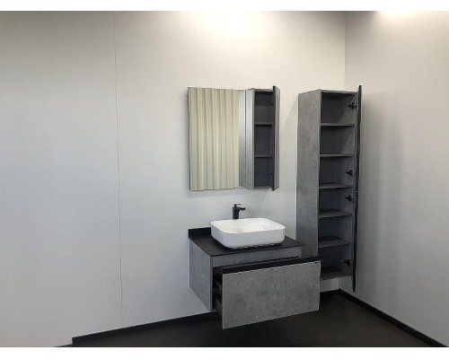 Зеркало со шкафом Comforty Эдинбург 75 00004149063 Бетон светлый