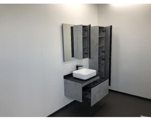 Зеркало со шкафом Comforty Эдинбург 75 00004149063 Бетон светлый