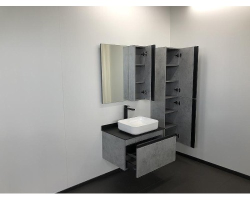 Зеркало со шкафом Comforty Эдинбург 75 00004149063 Бетон светлый