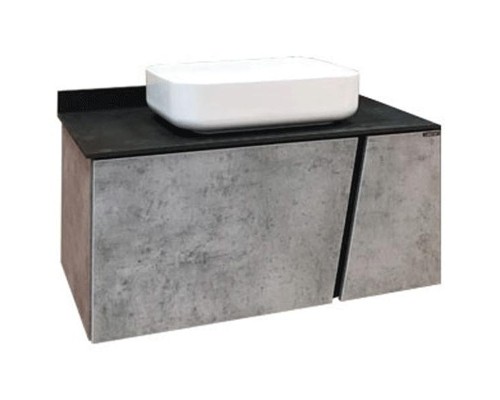 Тумба с раковиной Comforty Эдинбург 90 00004147997 подвесная Бетон светлый