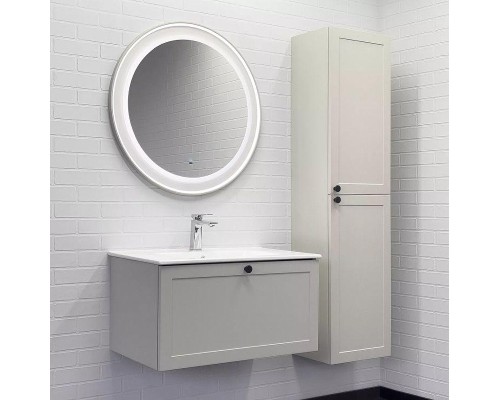 Зеркало Comforty Ереван 80 00-00014146 с подсветкой Серый шелк с бесконтактным выключателем