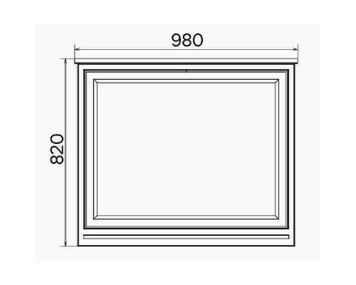 Зеркало Comforty Феррара 100 00004147993 Белый глянец
