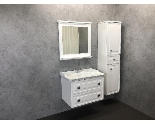 Тумба с раковиной Comforty Феррара 80 00004151060 подвесная Белая