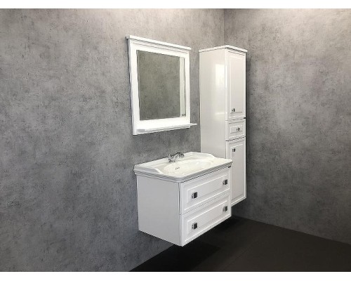 Тумба с раковиной Comforty Феррара 80 00004151060 подвесная Белая