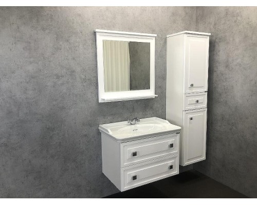 Тумба с раковиной Comforty Феррара 80 00004151060 подвесная Белая