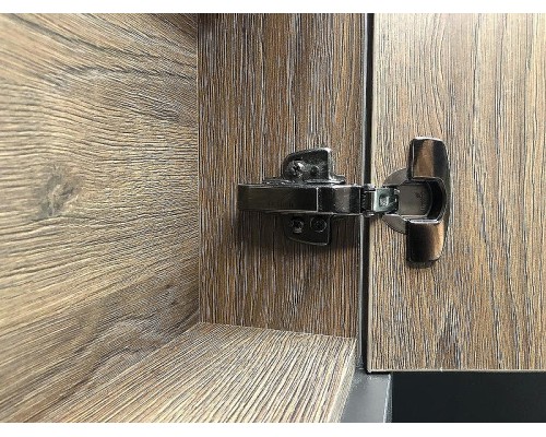 Зеркало со шкафом Comforty Франкфурт 90 00004150529 Дуб шоколадно-коричневый Черное матовое