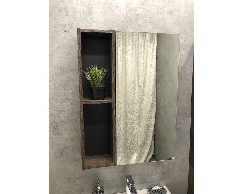 Зеркало со шкафом Comforty Франкфурт 60 00004150528 Дуб шоколадно-коричневый