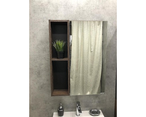 Зеркало со шкафом Comforty Франкфурт 60 00004150528 Дуб шоколадно-коричневый