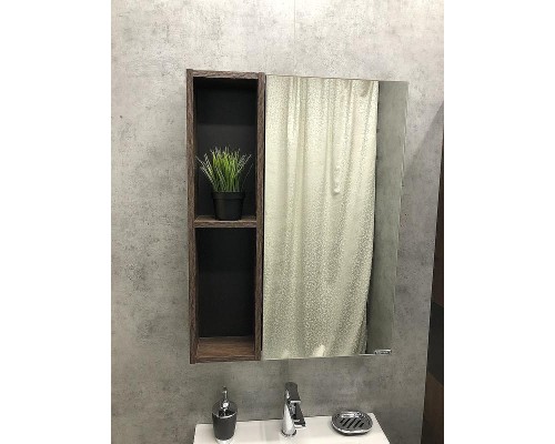 Зеркало со шкафом Comforty Франкфурт 60 00004150528 Дуб шоколадно-коричневый