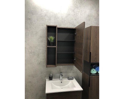 Зеркало со шкафом Comforty Франкфурт 60 00004150528 Дуб шоколадно-коричневый