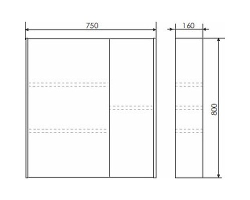 Зеркальный шкаф Comforty Женева 75 00004137096 Дуб белый