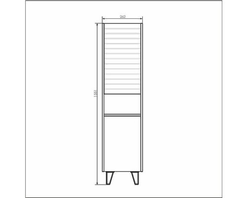 Шкаф пенал Comforty Клеон 40 00-00003947 Белый Дуб дымчатый