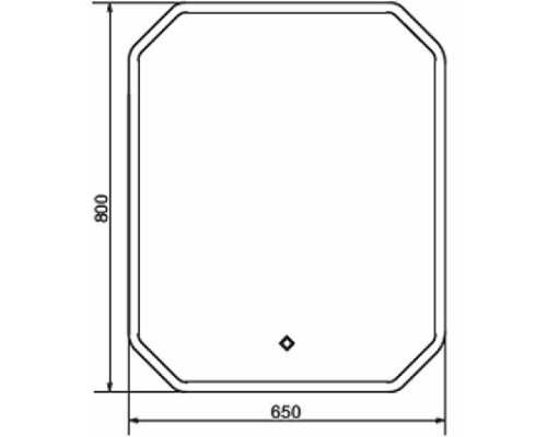 Зеркало Comforty Колеус 65 00-00005259 с подсветкой с сенсорным выключателем