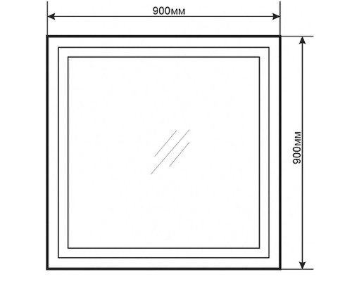 Зеркало Comforty Квадрат 90 00-00005264 с подсветкой с бесконтактным выключателем