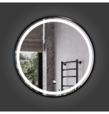 Зеркало Comforty Лея 60 00-00019350 с подсветкой цвет Черный матовый с бесконтактным выключателем